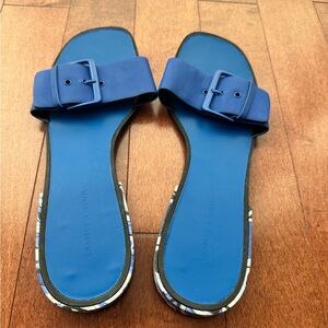 Charles & Keith Navy Slide Sandals